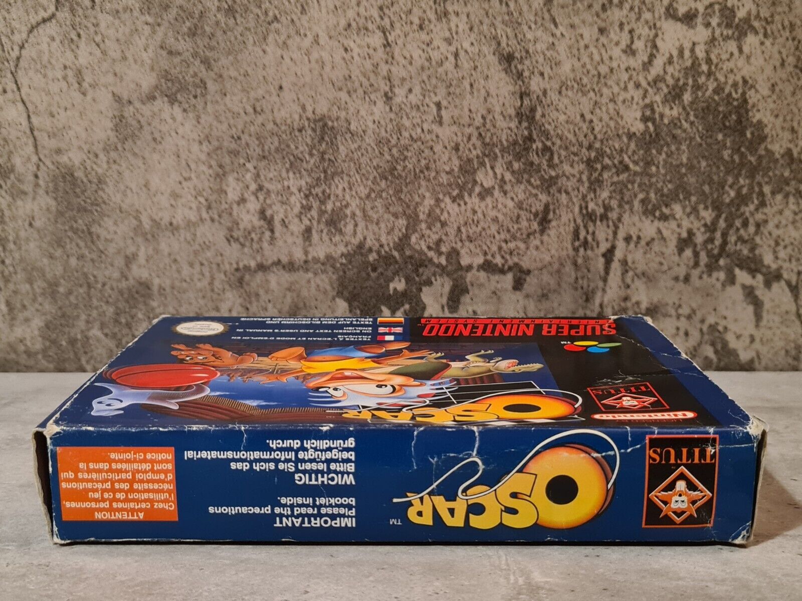 SNES Super Nintendo Oscar mit OVP und Anleitung EUR - T-Retro-Games 