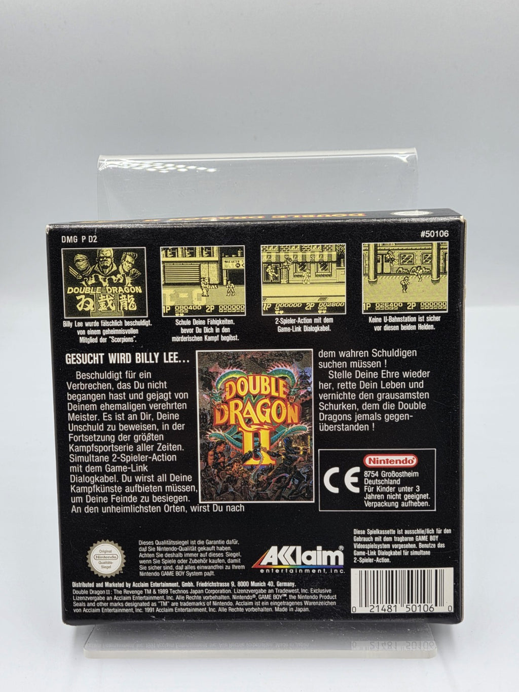 Nintendo Game Boy Classic Double Dragon II mit OVP und Anleitung NOE - T-Retro-Games 