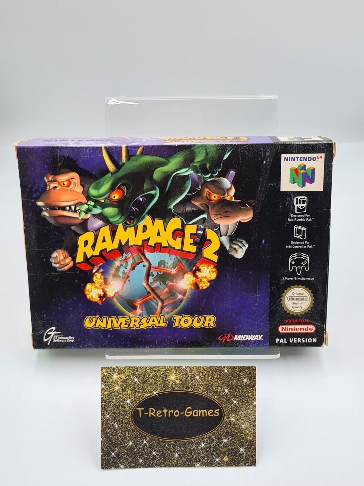N64 Nintendo 64 Rampage 2 Universal Tour mit OVP und Anleitung EUR - T-Retro-Games 