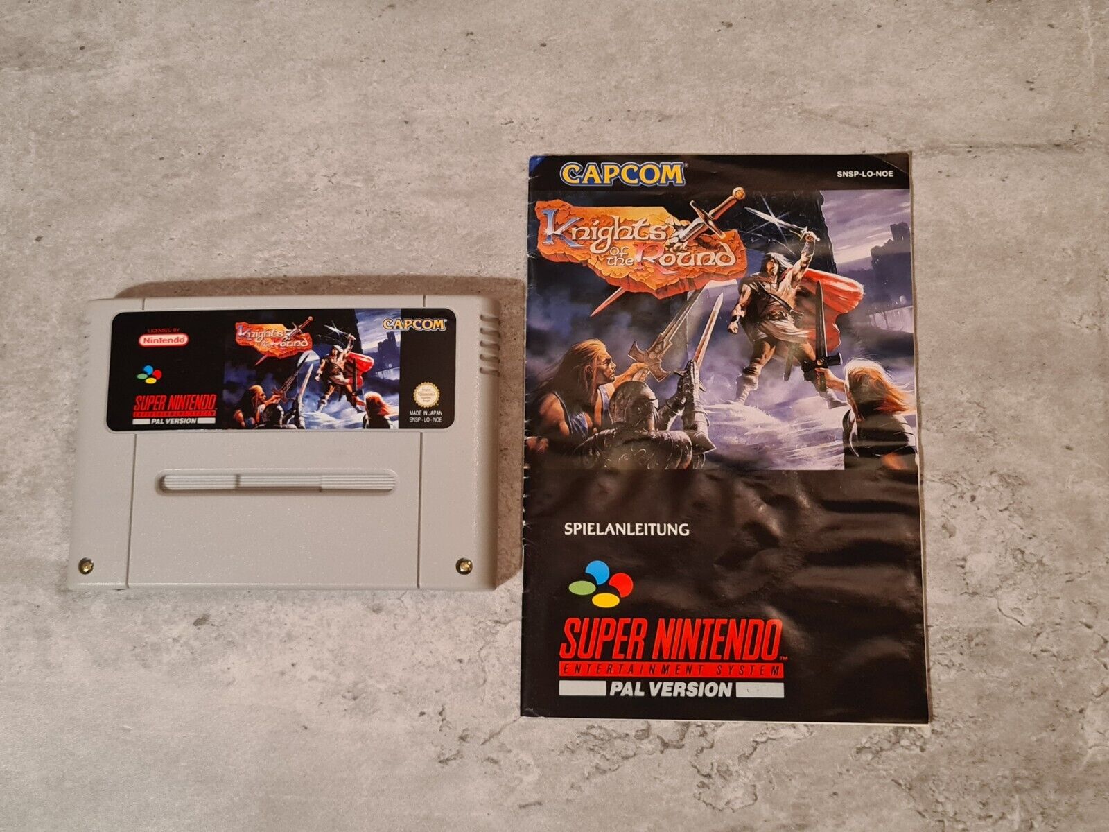 SNES Super Nintendo Knights of The Round mit OVP und Anleitung NOE - T-Retro-Games 