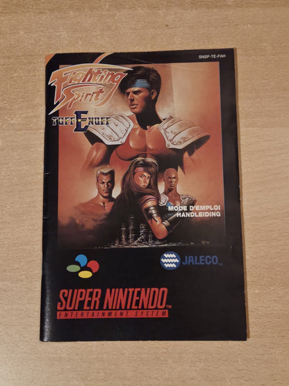 SNES Super Nintendo Fighting Spirit Tuff E Nuff Instruction Booklet FAH