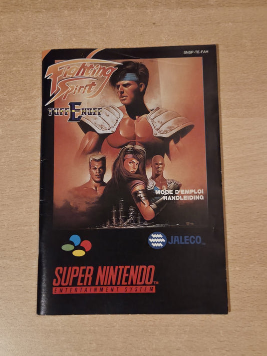 SNES Super Nintendo Fighting Spirit Tuff E Nuff Instruction Booklet FAH