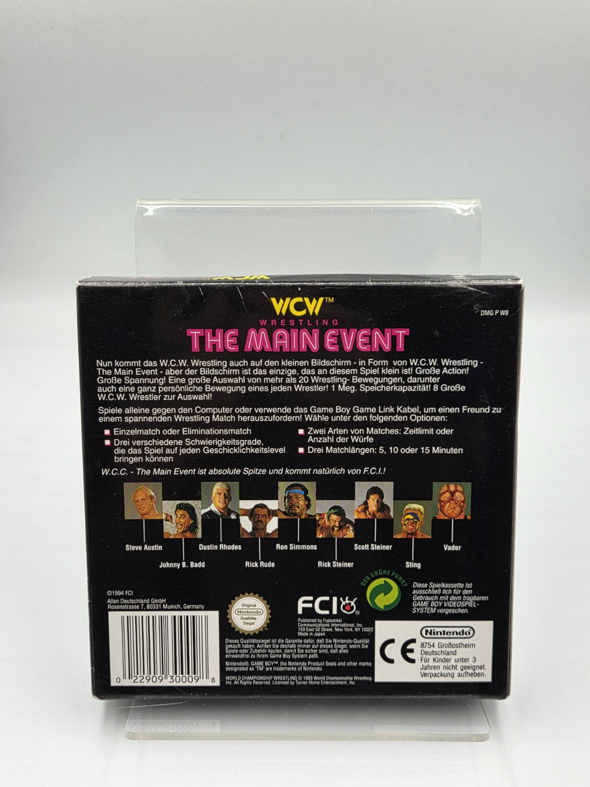 Nintendo Game Boy Classic Spiel WCW The Main Event mit OVP und Anleitung USA