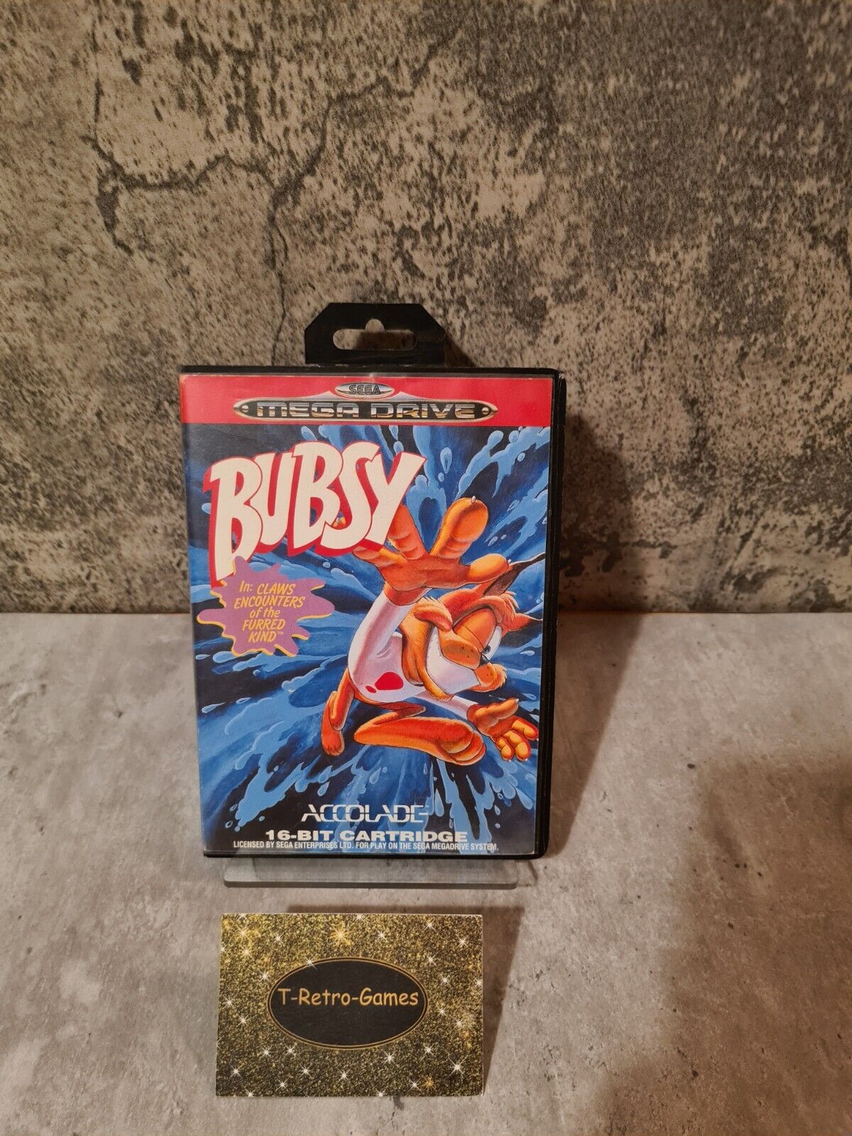 Sega Mega Drive Bubsy mit OVP und Anleitung Multi Language - T-Retro-Games 