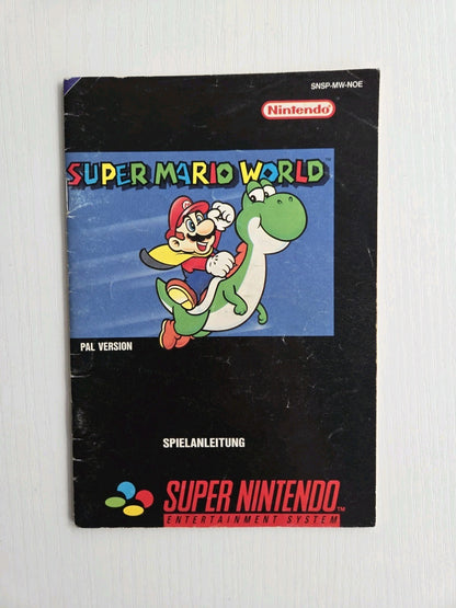 SNES Super Nintendo Super Mario World Spielanleitung Instruction Booklet NOE