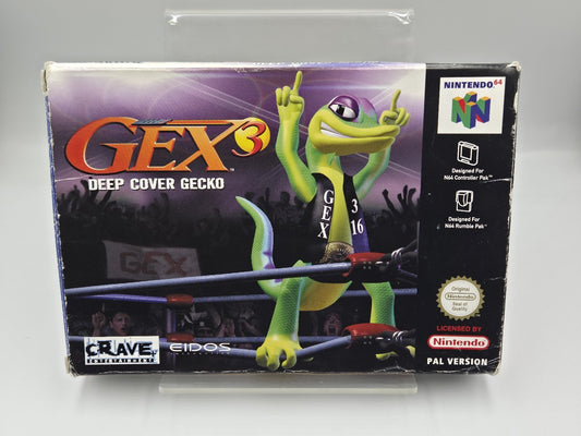 N64 Nintendo 64 Gex 3 Deep Cover Gecko mit OVP und Anleitung EUR