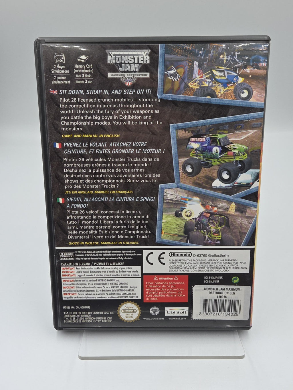 Nintendo GameCube Spiel Monster Jam Maximum Destruction + OVP und Anleitung EUR