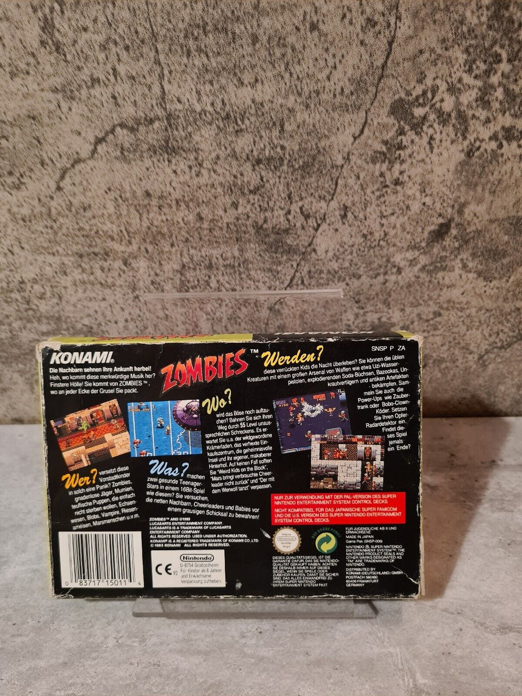 SNES Super Nintendo Zombies mit OVP und Anleitung NOE - T-Retro-Games 