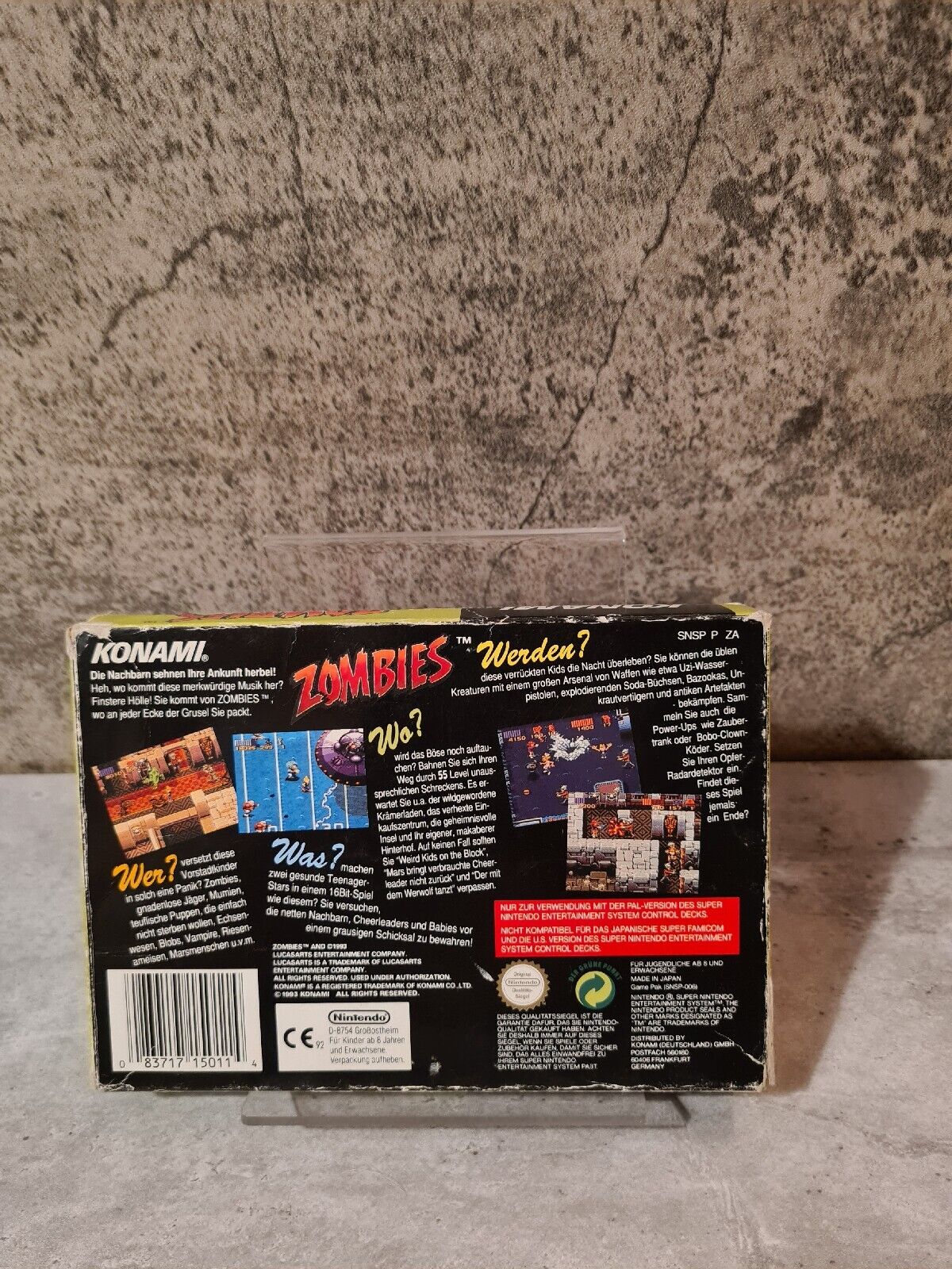 SNES Super Nintendo Zombies mit OVP und Anleitung NOE - T-Retro-Games 