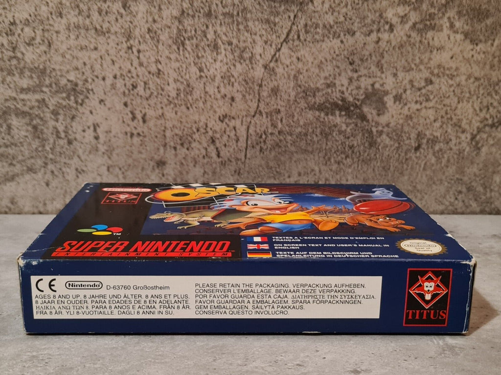 SNES Super Nintendo Oscar mit OVP und Anleitung EUR - T-Retro-Games 