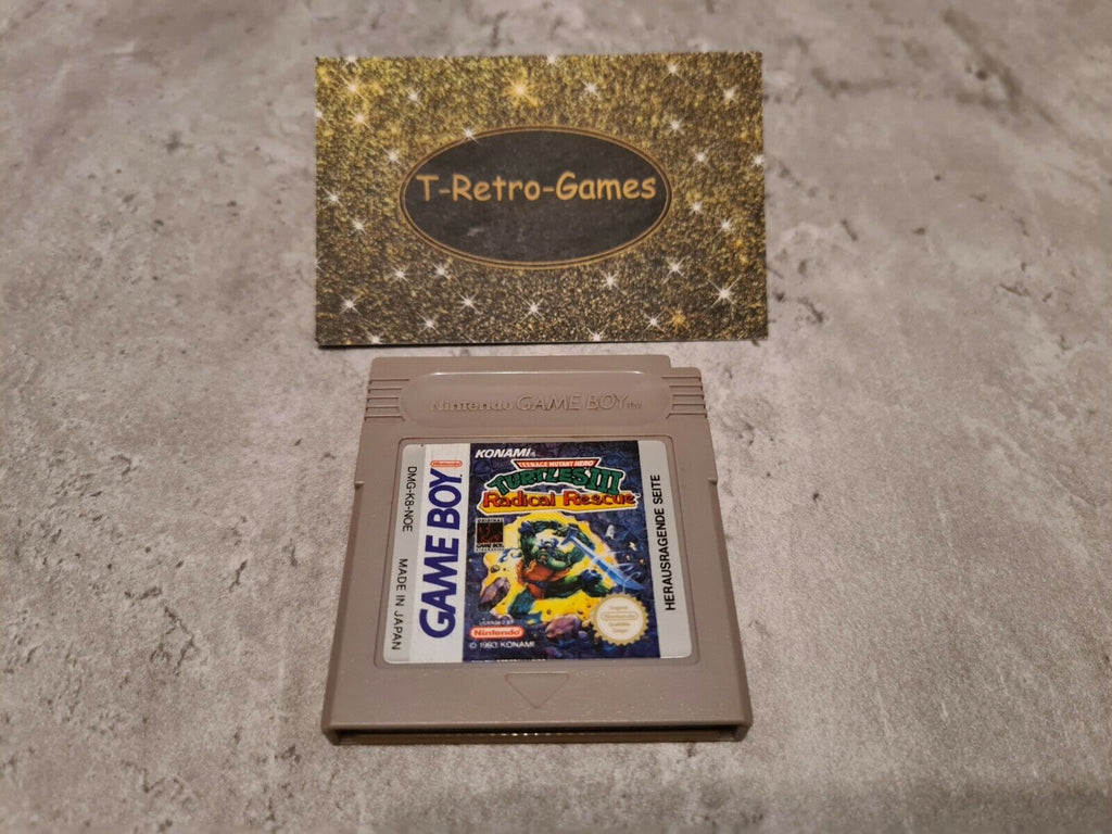 Nintendo Gameboy Classic Spiel Turtles III Radical Rescue Modul NOE - T-Retro-Games 
