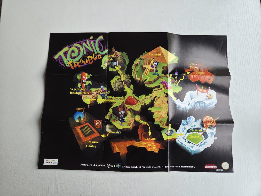 N64 Nintendo 64 Tonic Trouble Poster Reklame Flyer Insert EUR