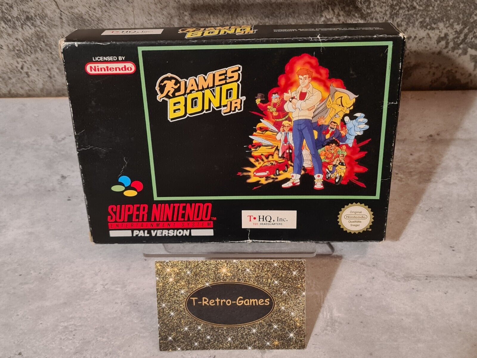 SNES Super Nintendo James Bond JR mit OVP und Anleitung NOE - T-Retro-Games 