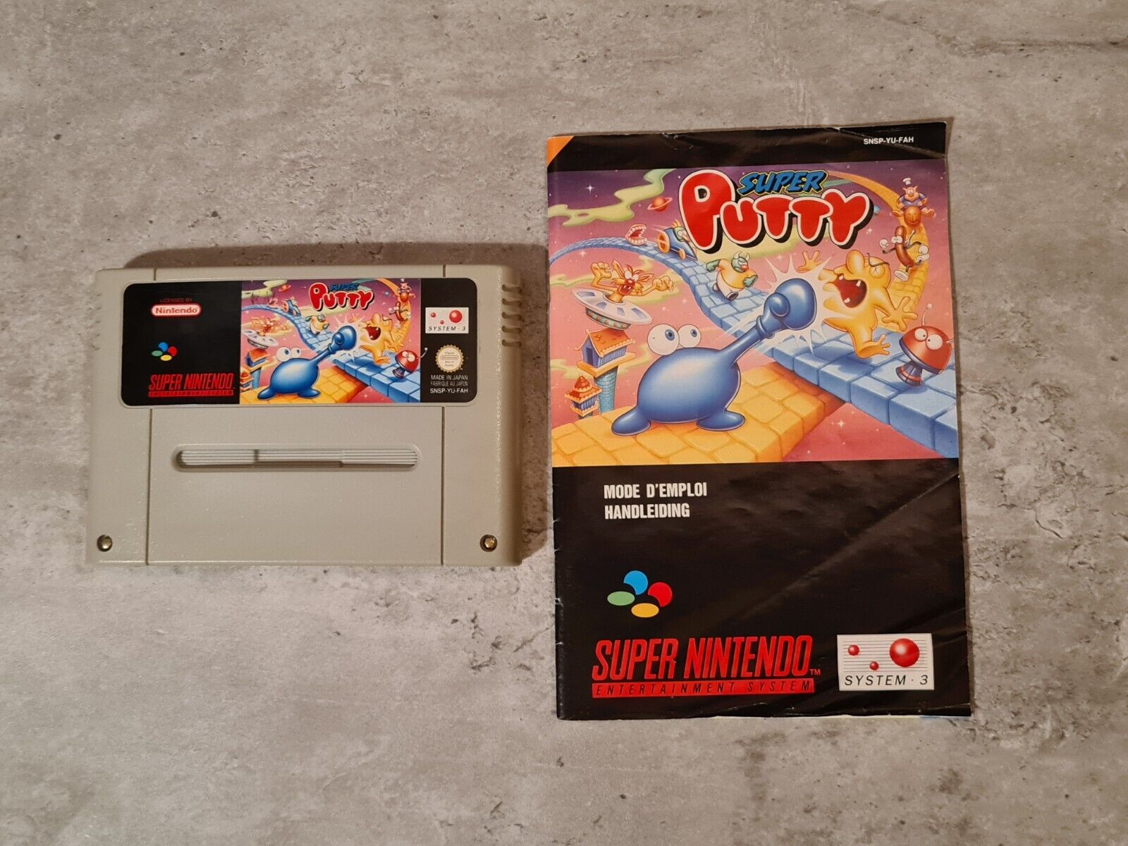 SNES Super Nintendo Super Putty mit OVP und Anleitung FAH - T-Retro-Games 