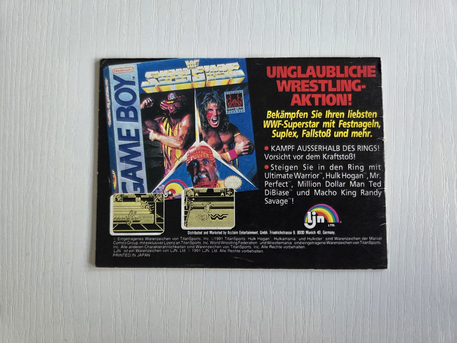 Game Boy Classic Double Dragon II Spielanleitung Instruction Booklet FRG