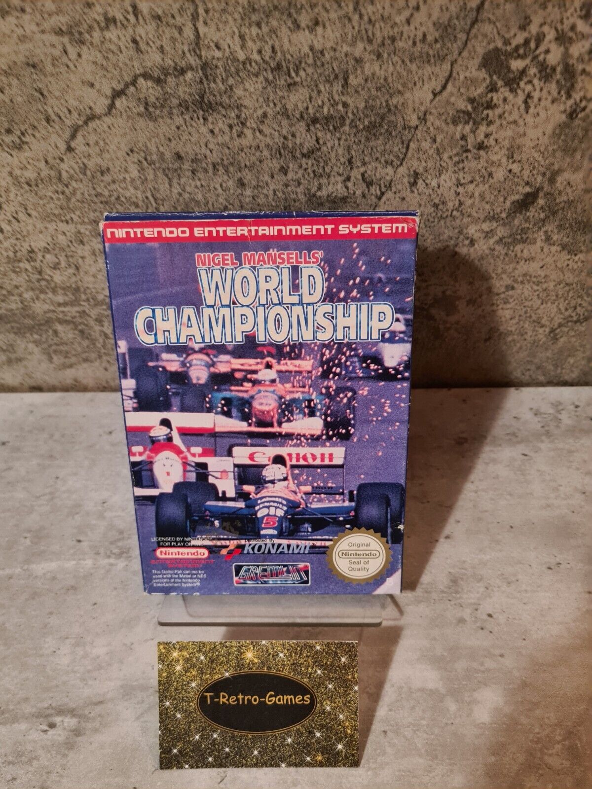 Nintendo NES Nigel Mansell's World Championship mit OVP und Anleitung NOE - T-Retro-Games 