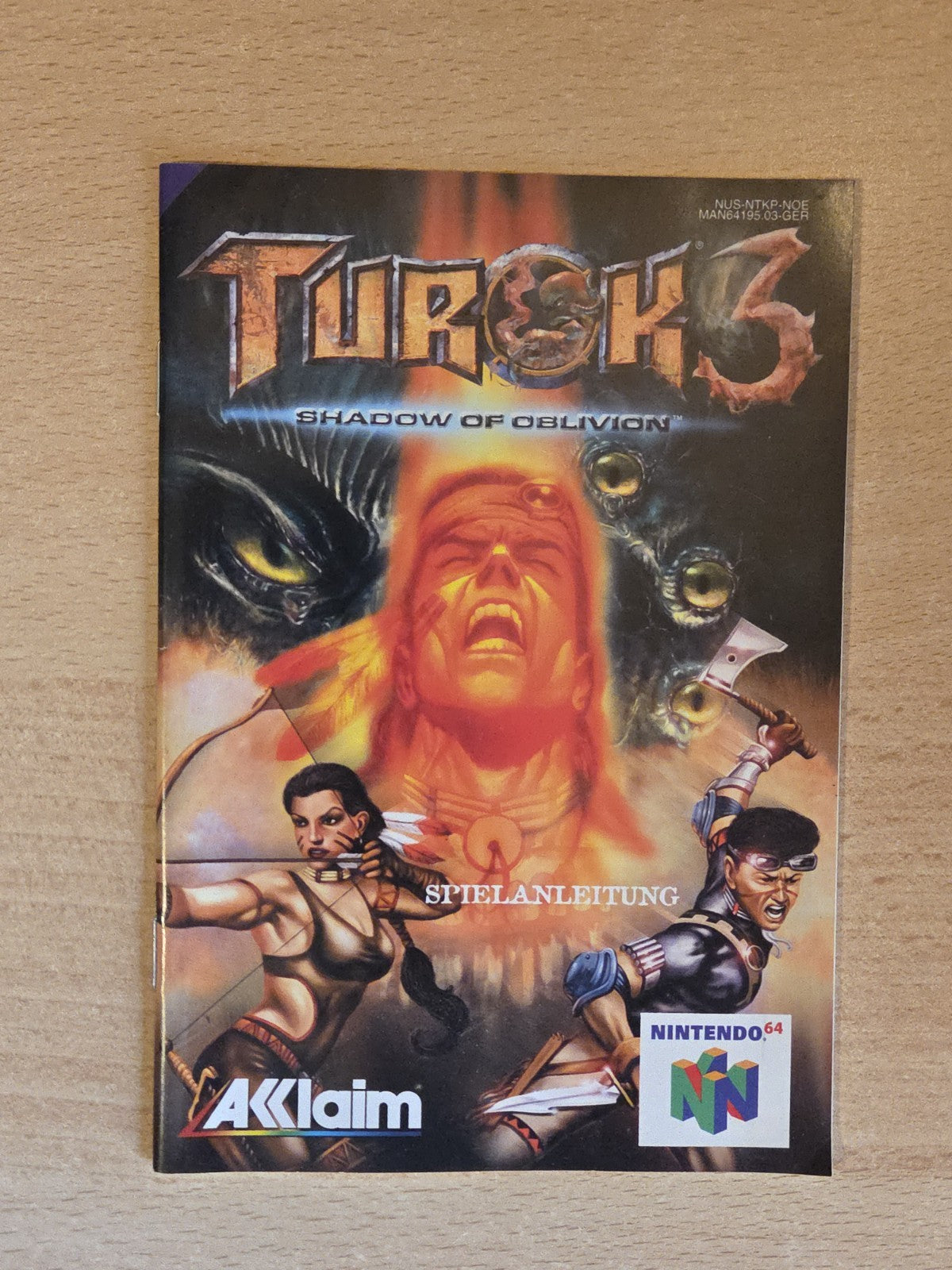 N64 Nintendo 64 Turok 3 Shadow of Oblivion Spielanleitung NOE