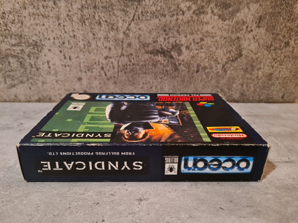 SNES Super Nintendo Syndicate mit OVP und Anleitung NOE - T-Retro-Games 