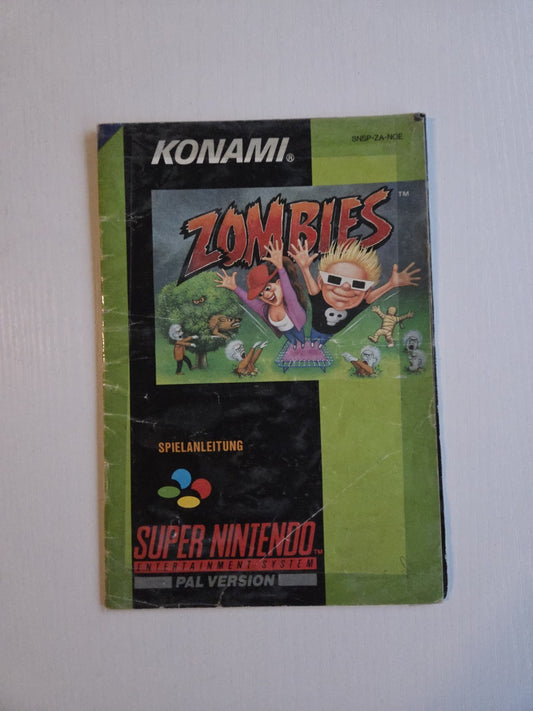 SNES Super Nintendo Zombies Spielanleitung NOE