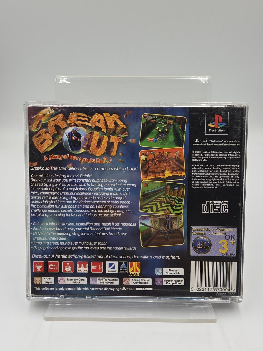 PS1 Playstation 1 Spiel Break Out mit OVP und Anleitung Englisch