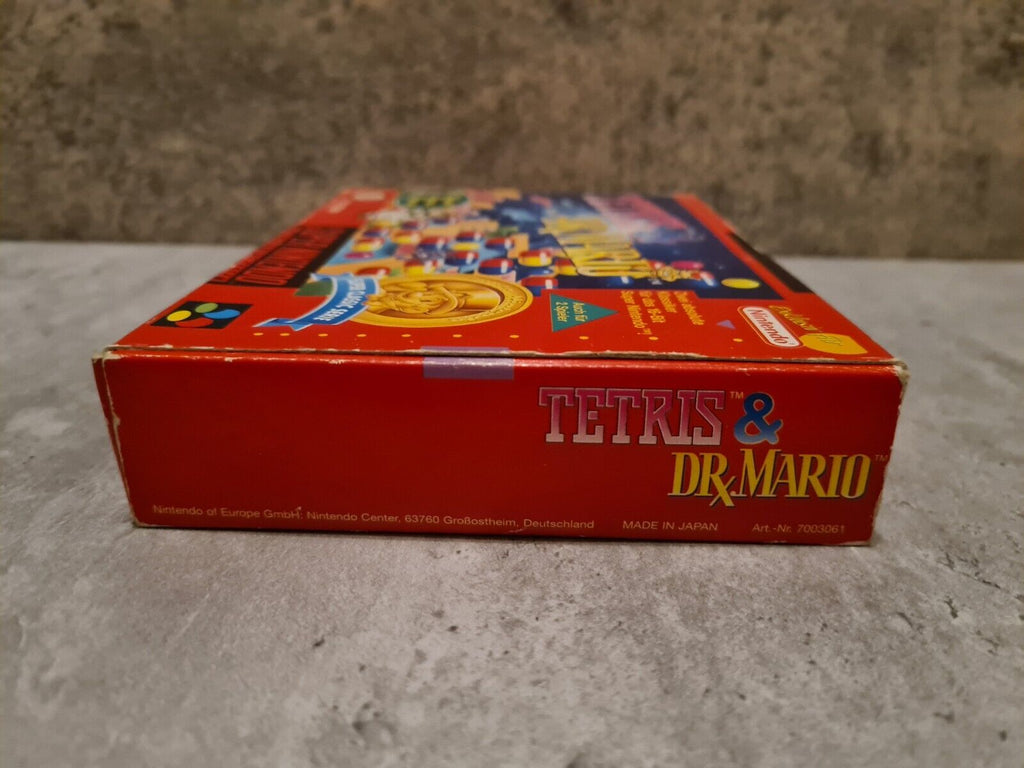 SNES Super Nintendo Tetris & Dr. Mario mit OVP und Anleitung NOE - T-Retro-Games 
