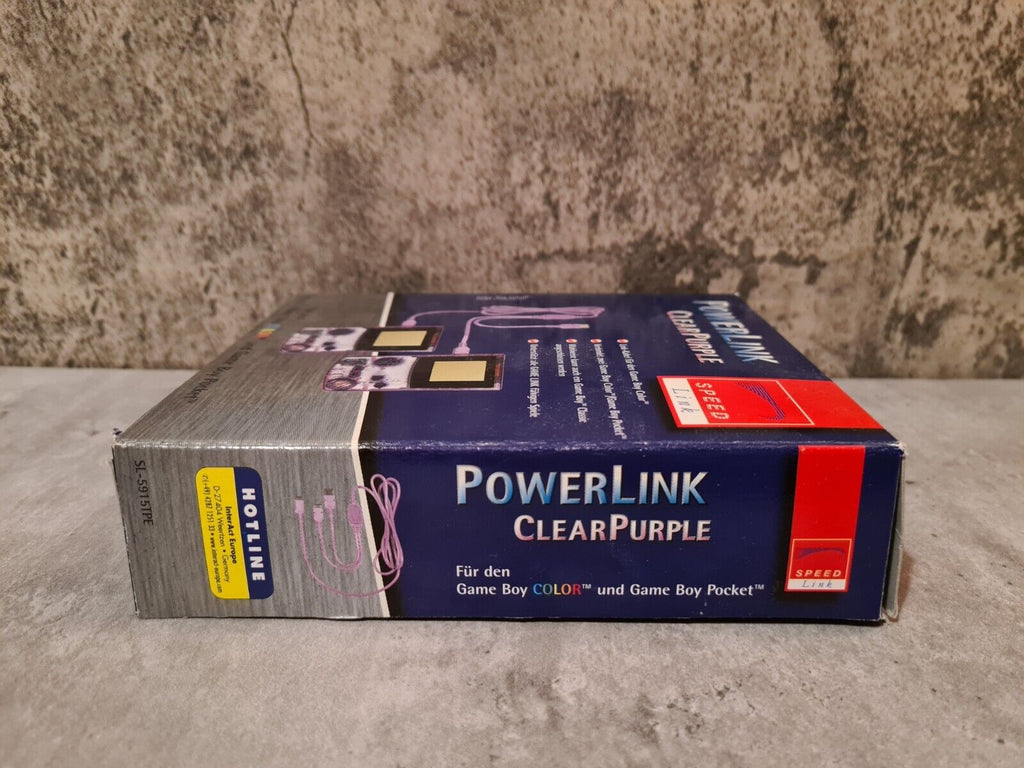 Nintendo Game Boy Classic PowerLink ClearPurple Cable Kabel - T-Retro-Games 