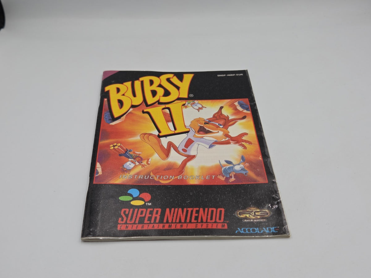 SNES Super Nintendo Spiel Bubsy II mit OVP und Anleitung EUR