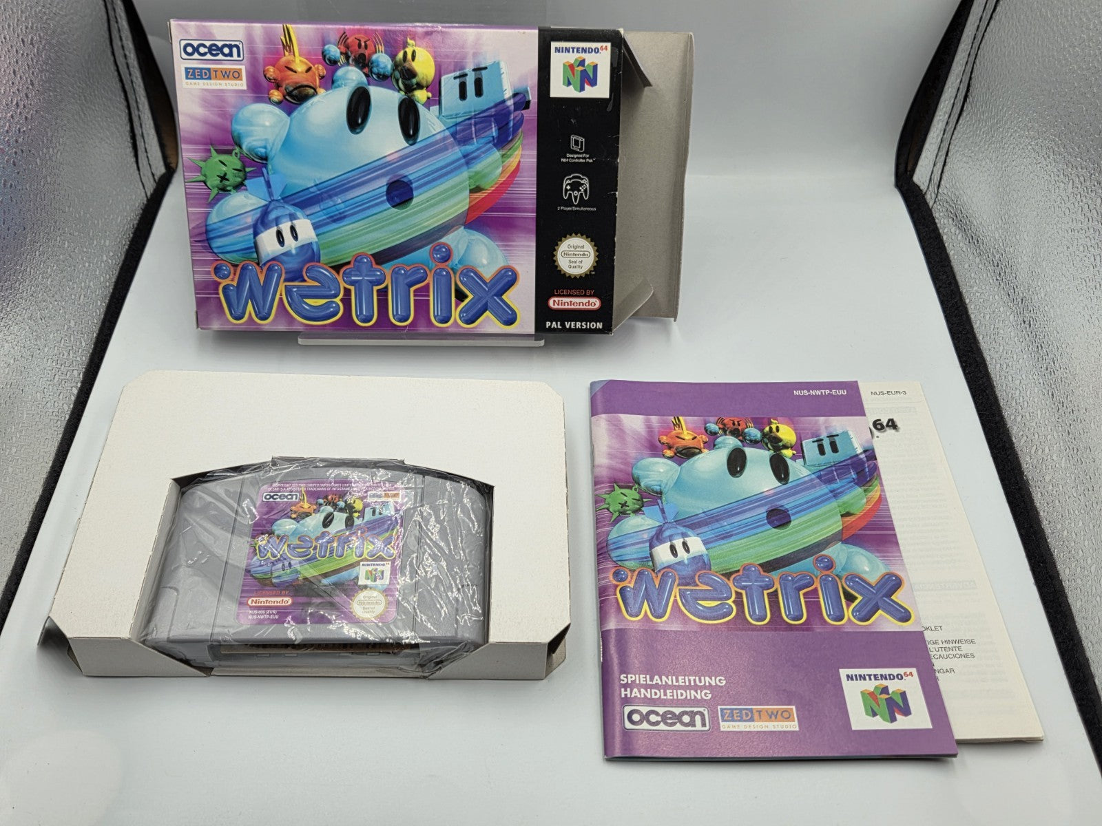 N64 Nintendo 64 Wetrix mit OVP und Anleitung EUR
