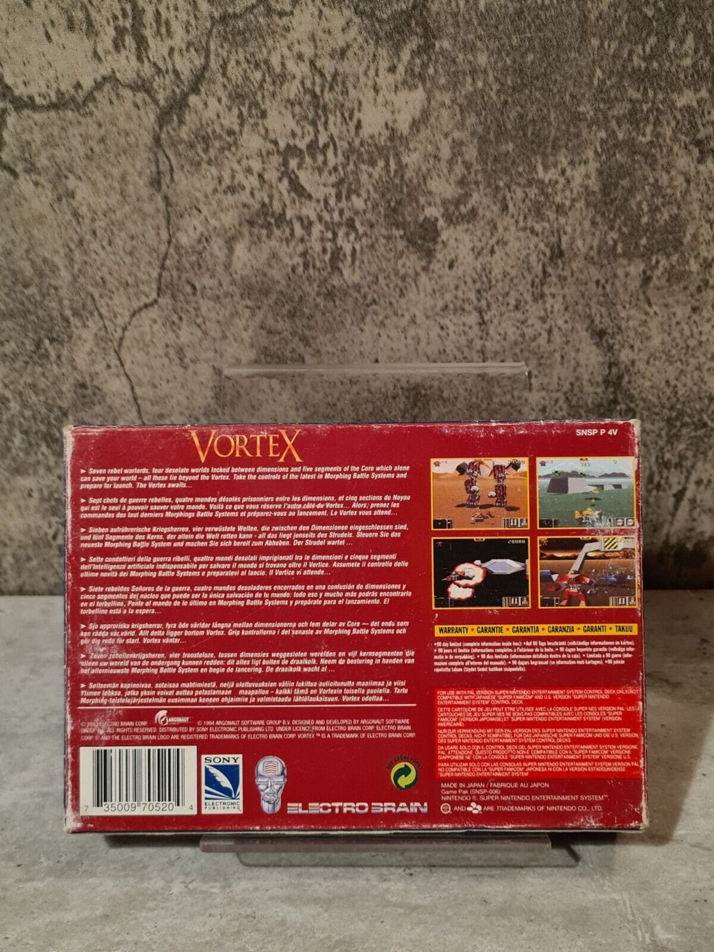 SNES Super Nintendo Vortex mit OVP und Anleitung EUR - T-Retro-Games 