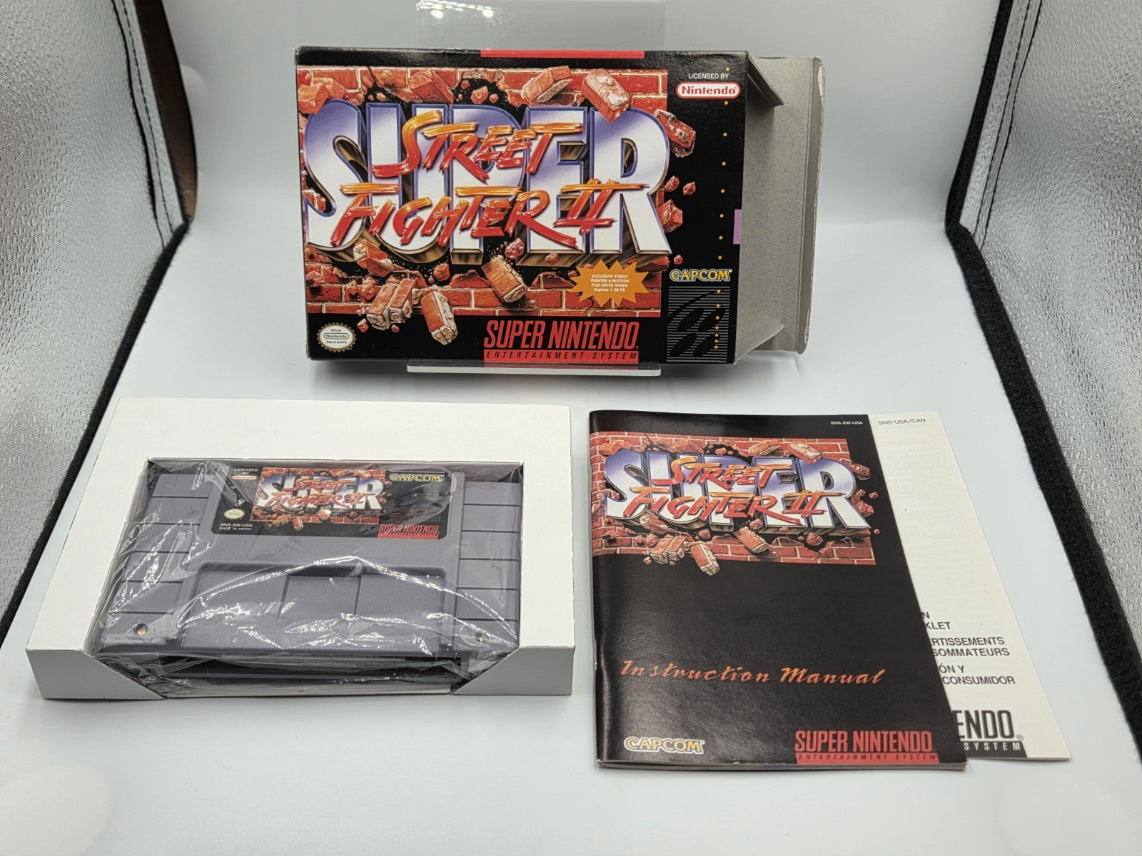 SNES Super Nintendo Super Street Fighter II mit OVP und Anleitung NTSC-USA