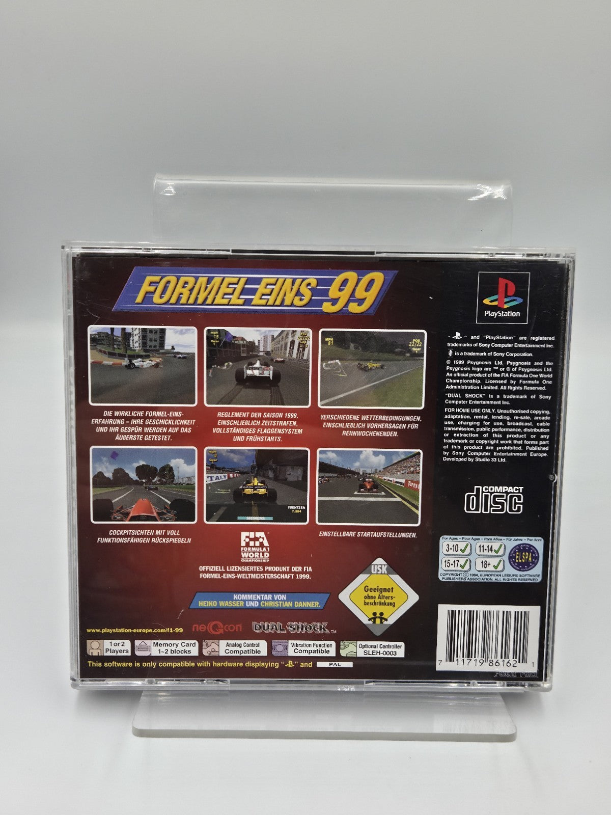 PS1 Playstation 1 Spiel Formel Eins 99 mit OVP und Anleitung + Demo Deutsch