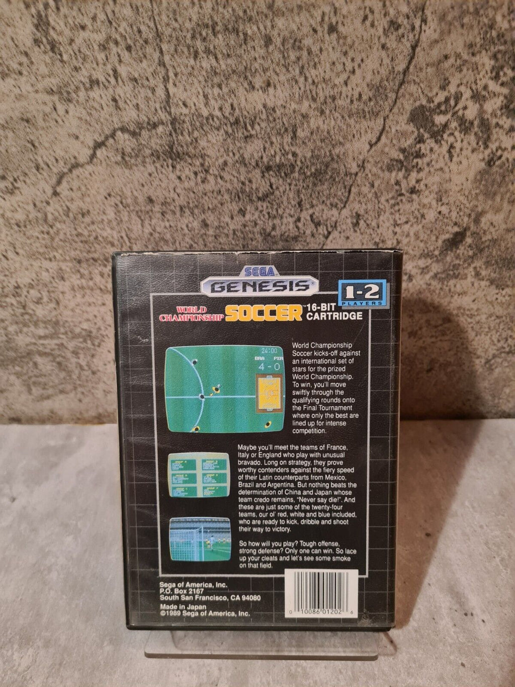 Sega Genesis Spiel World Championship Soccer mit OVP und Anleitung USA - T-Retro-Games 