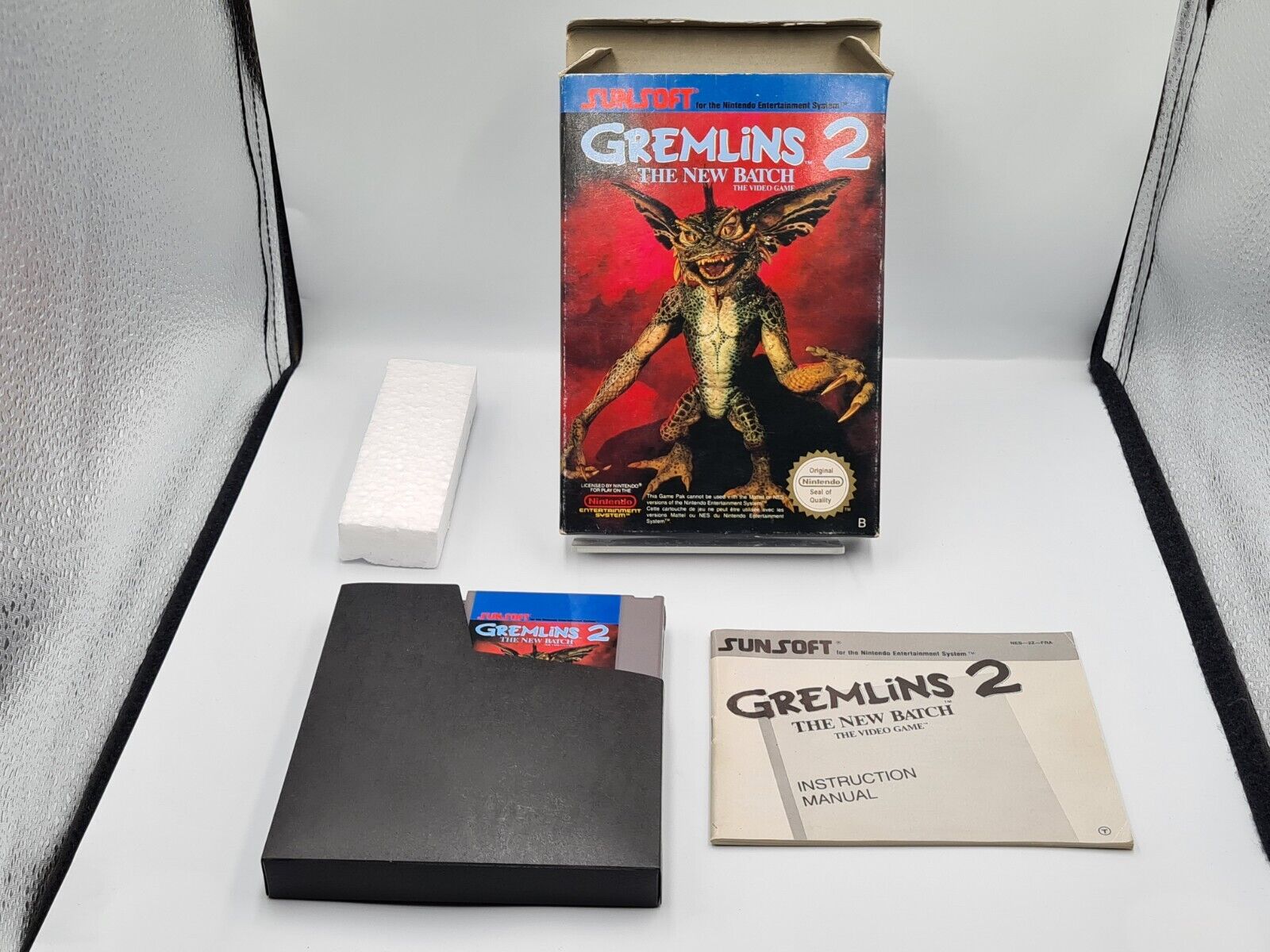 NES Gremlins 2 The New Batch The Video Game mit OVP und Anleitung FRA - T-Retro-Games 