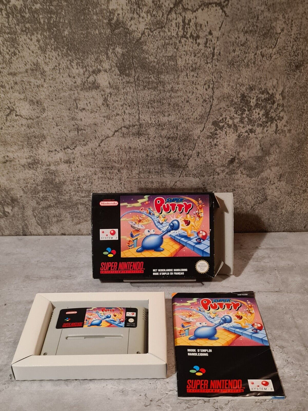SNES Super Nintendo Super Putty mit OVP und Anleitung FAH - T-Retro-Games 