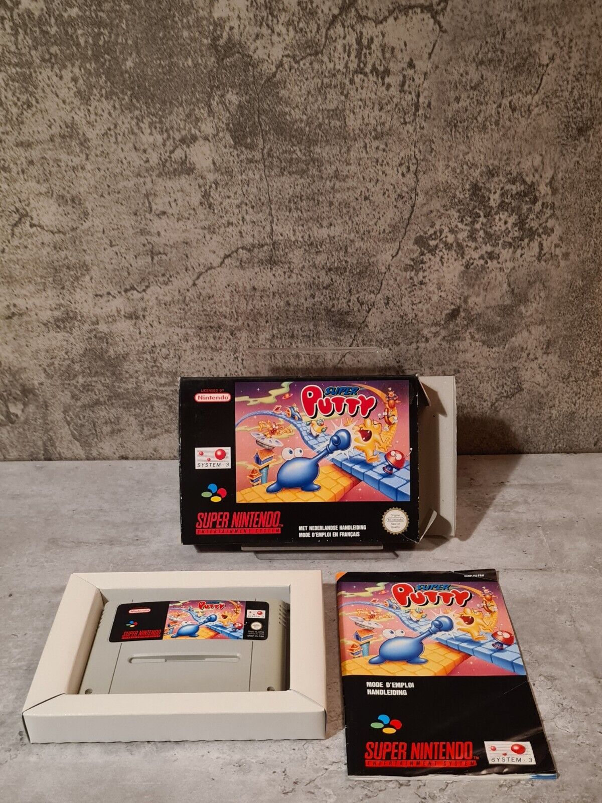 SNES Super Nintendo Super Putty mit OVP und Anleitung FAH - T-Retro-Games 