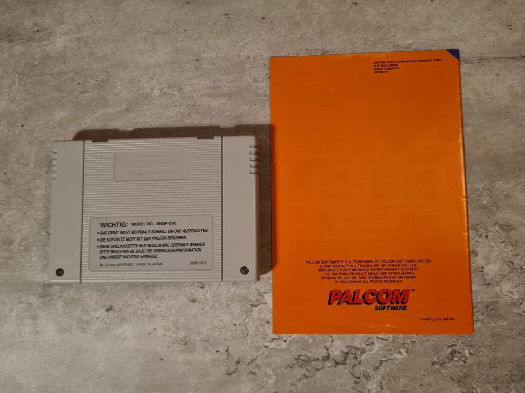 SNES Super Nintendo Sunset Riders mit OVP und Anleitung NOE - T-Retro-Games 