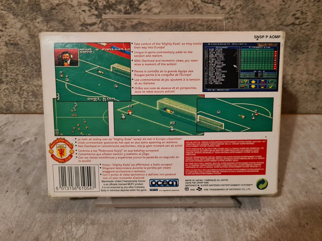 Super Nintendo Manchester United Championship Soccer mit OVP und Anleitung UKV - T-Retro-Games 