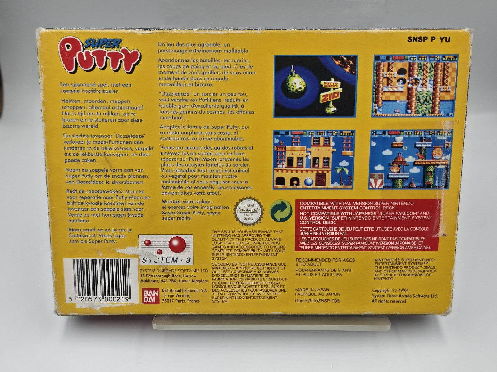 SNES Super Nintendo Super Putty mit OVP und Anleitung FAH