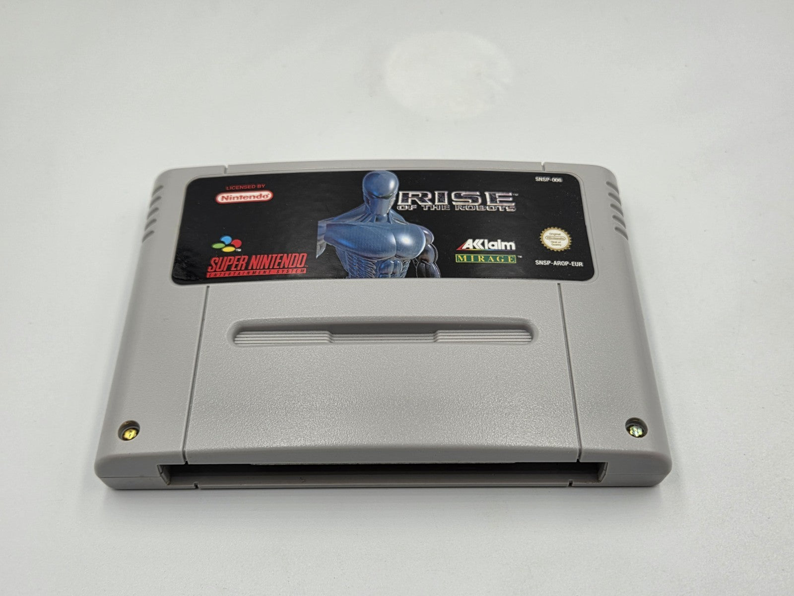 SNES Super Nintendo Rise of The Robots mit OVP und Anleitung EUR