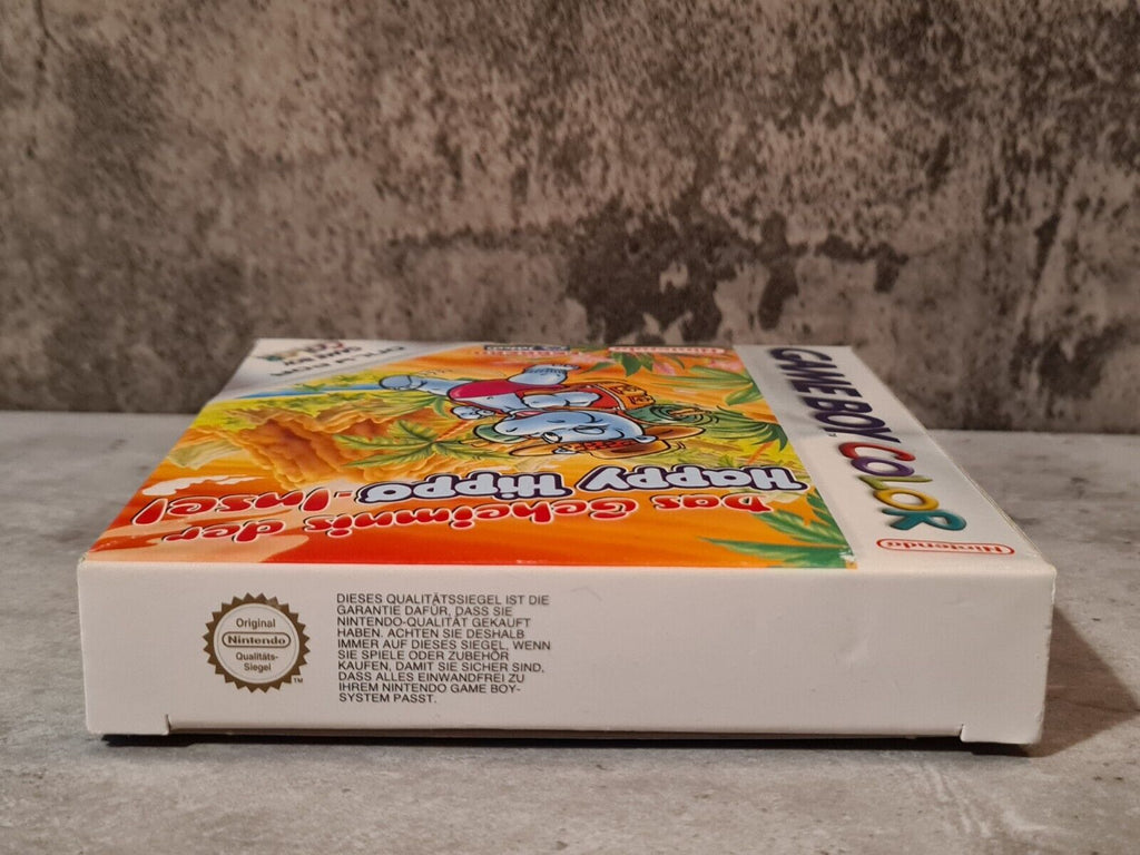 Gameboy Color Das Geheimnis der Happy Hippo Insel mit OVP und Anleitung NOE - T-Retro-Games 