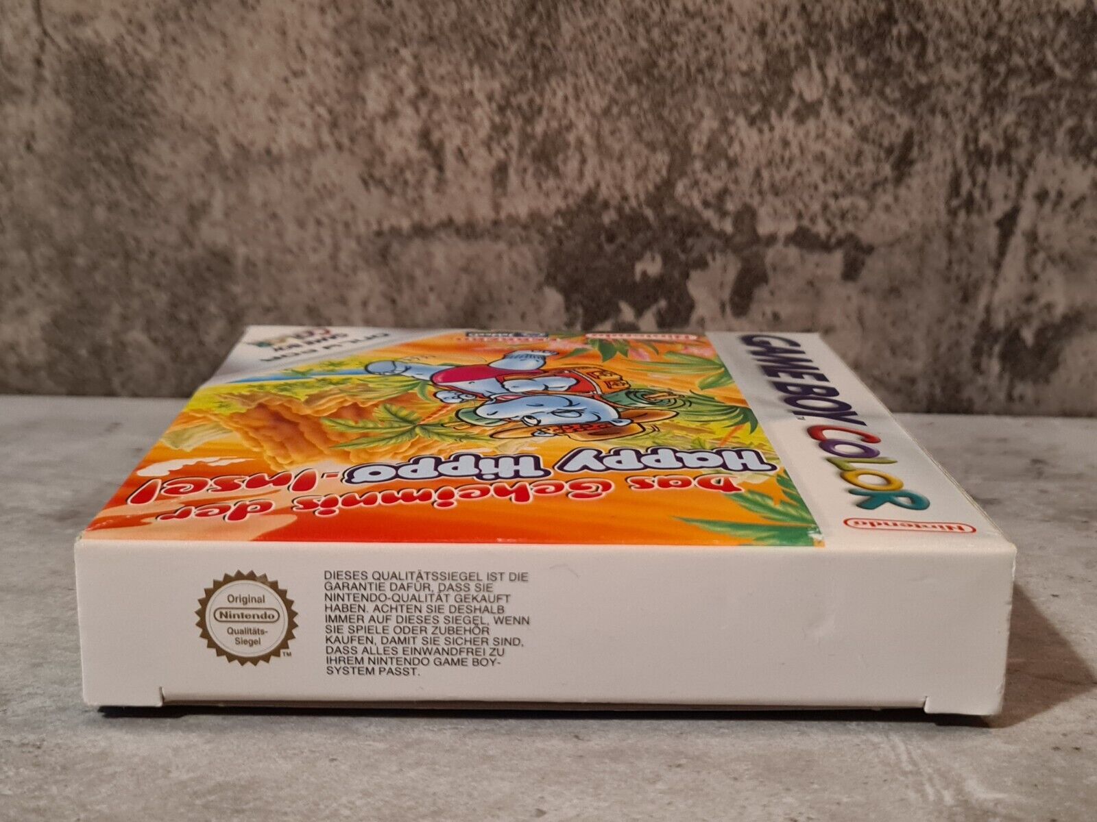 Gameboy Color Das Geheimnis der Happy Hippo Insel mit OVP und Anleitung NOE - T-Retro-Games 