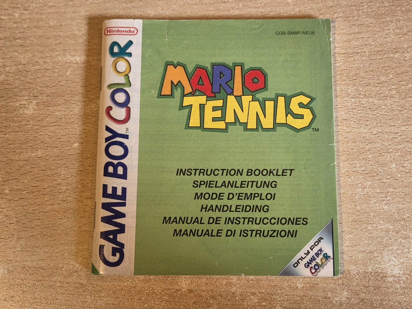 Nintendo Game Boy Color Spielanleitung Mario Tennis EUR