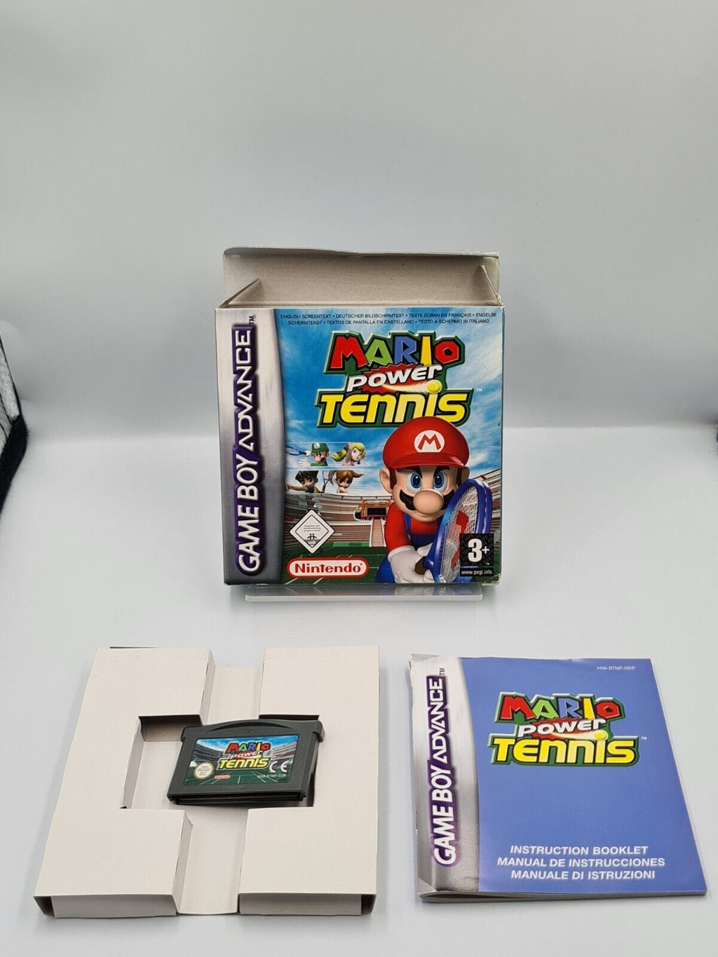 Nintendo Game Boy Advance Mario Power Tennis mit OVP und Anleitung EUR - T-Retro-Games 