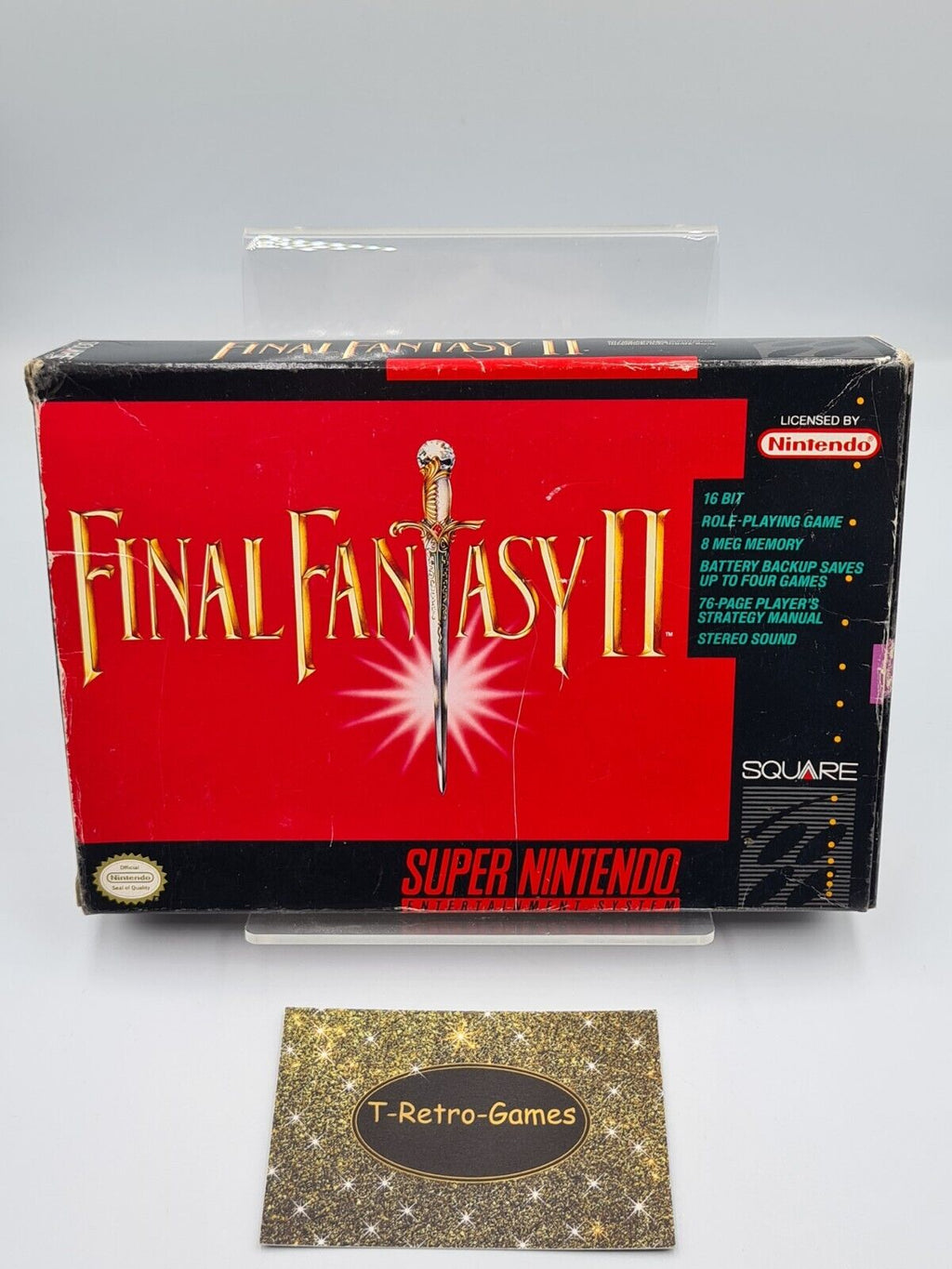 SNES Super Nintendo Final Fantasy II mit OVP und Anleitung + Karte NTSC-USA - T-Retro-Games 