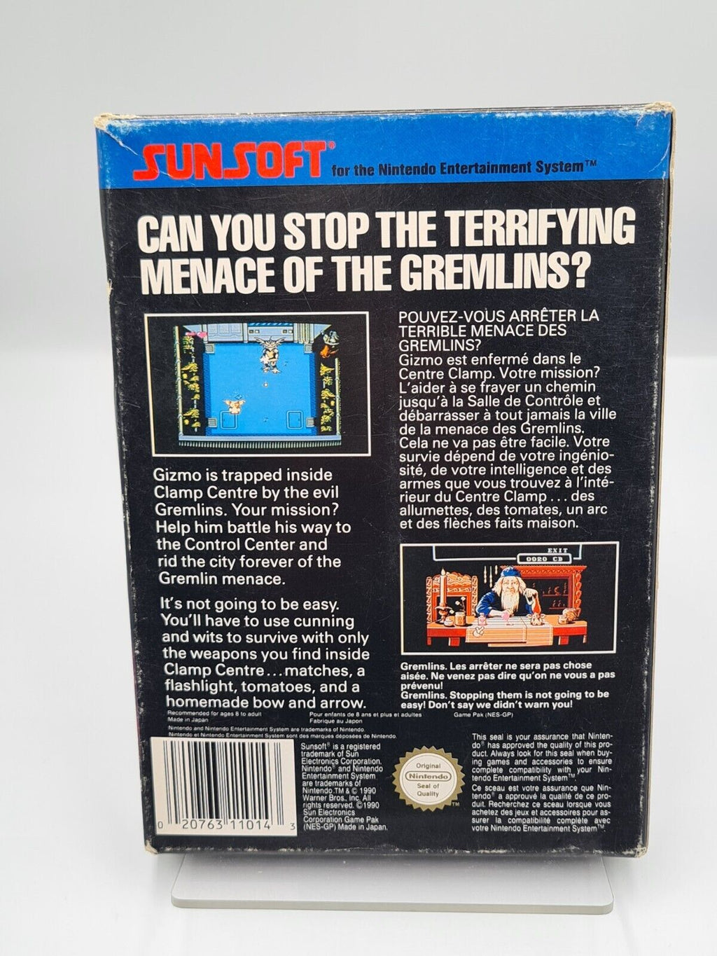NES Gremlins 2 The New Batch The Video Game mit OVP und Anleitung FRA - T-Retro-Games 