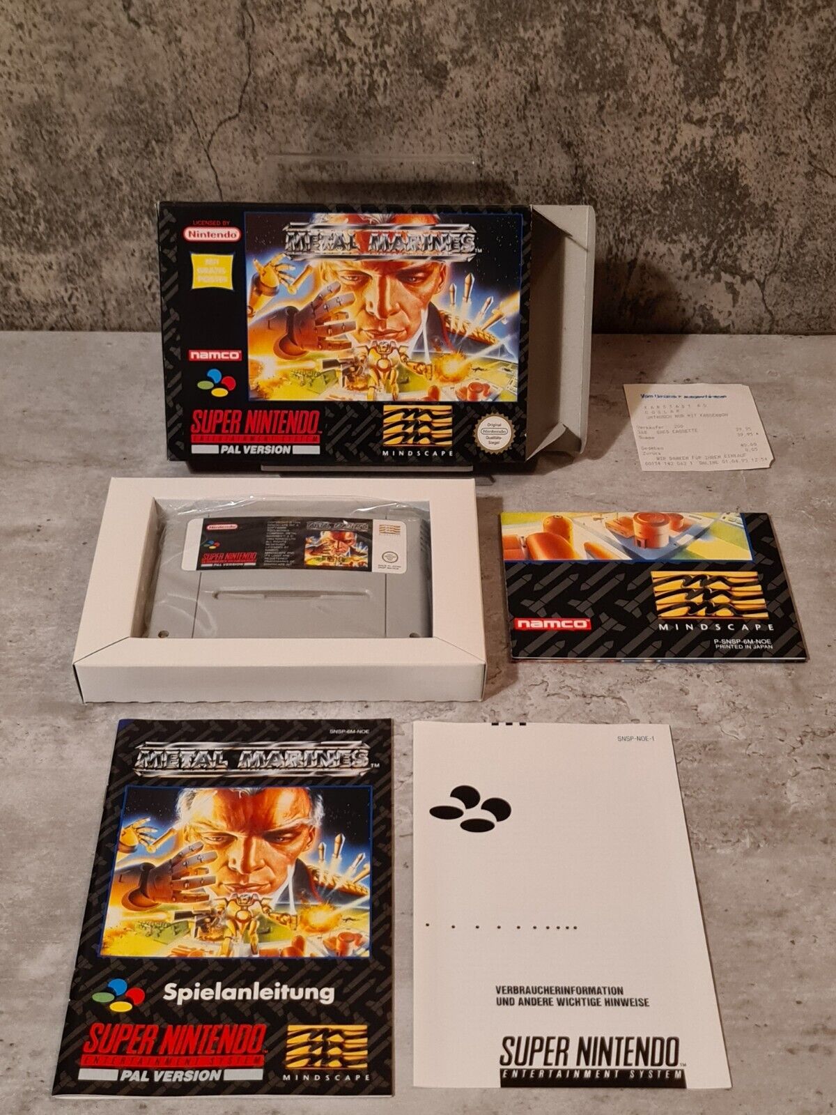 SNES Super Nintendo Metal Marines mit OVP und Anleitung + Poster NOE - T-Retro-Games 