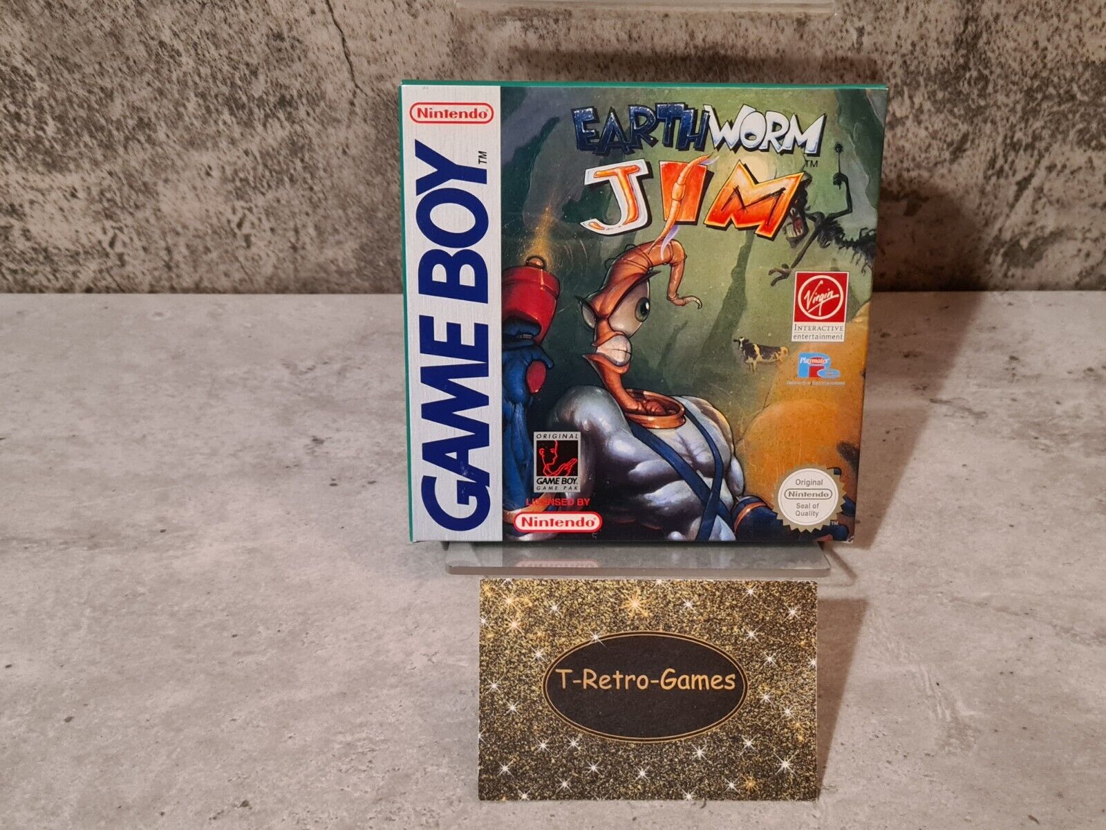 Nintendo Game Boy Classic Spiel Earthworm Jim EUR New Old Stock Unbenutzt - T-Retro-Games 