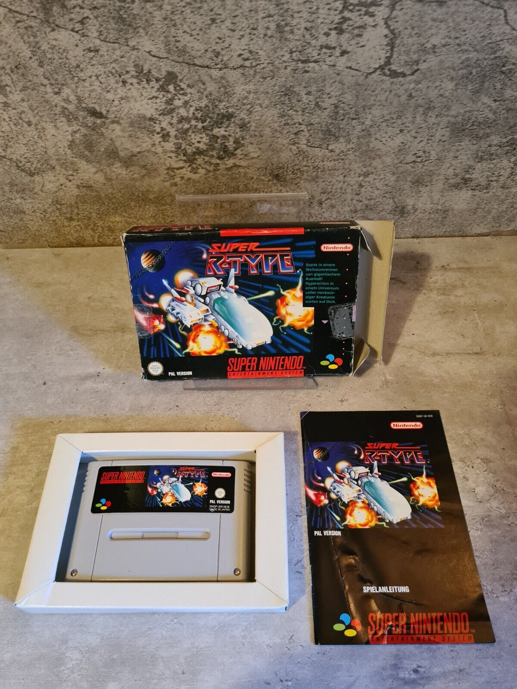 SNES Super Nintendo Super R-Type mit OVP und Anleitung NOE - T-Retro-Games 