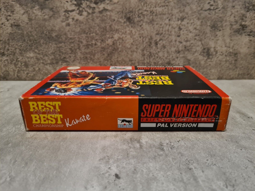 SNES Super Nintendo Best of The Best Karate mit OVP und Anleitung FRG - T-Retro-Games 