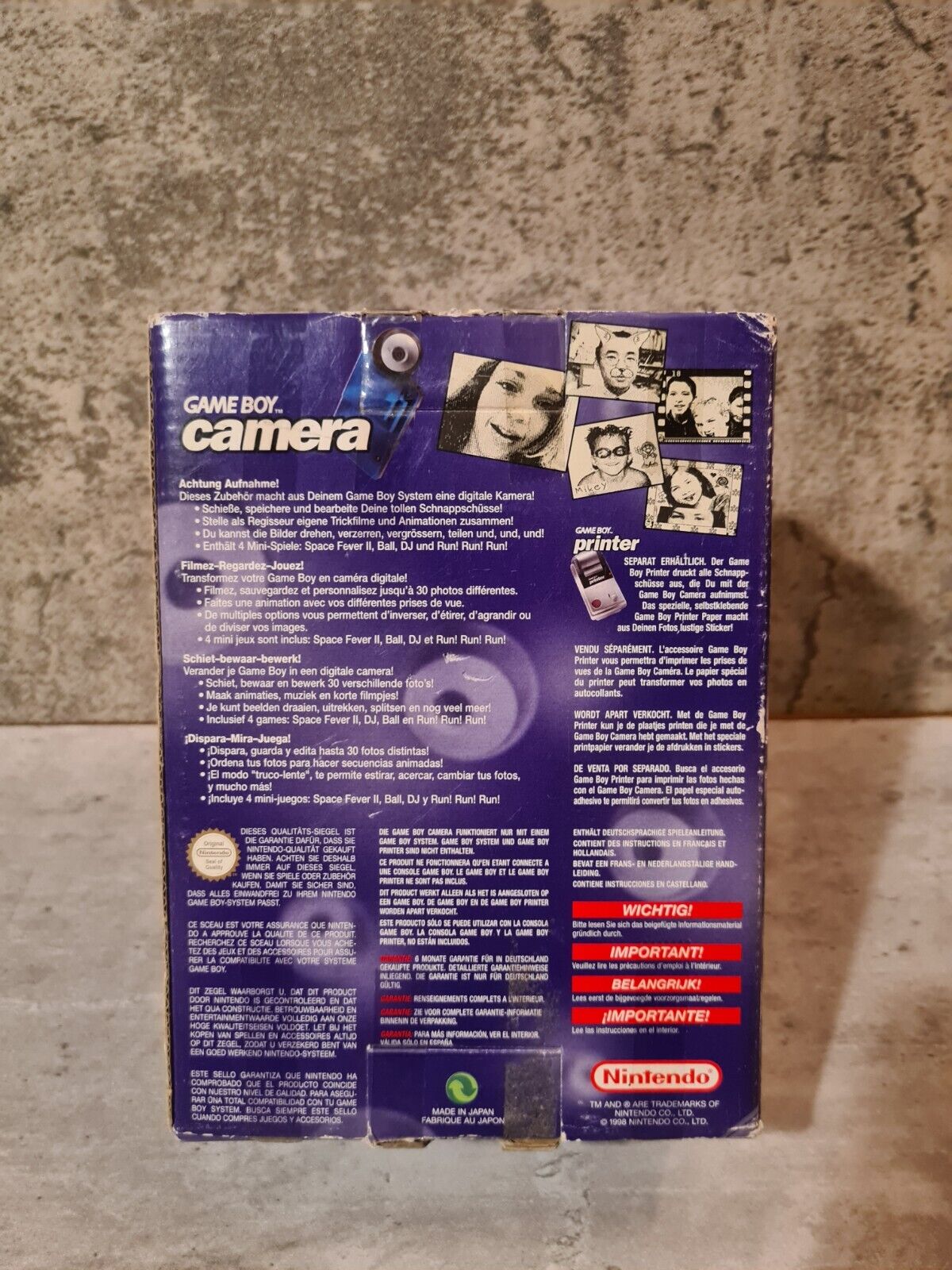 Nintendo Game Boy Classic Game Boy Camera Blau Blue OVP - T-Retro-Games 